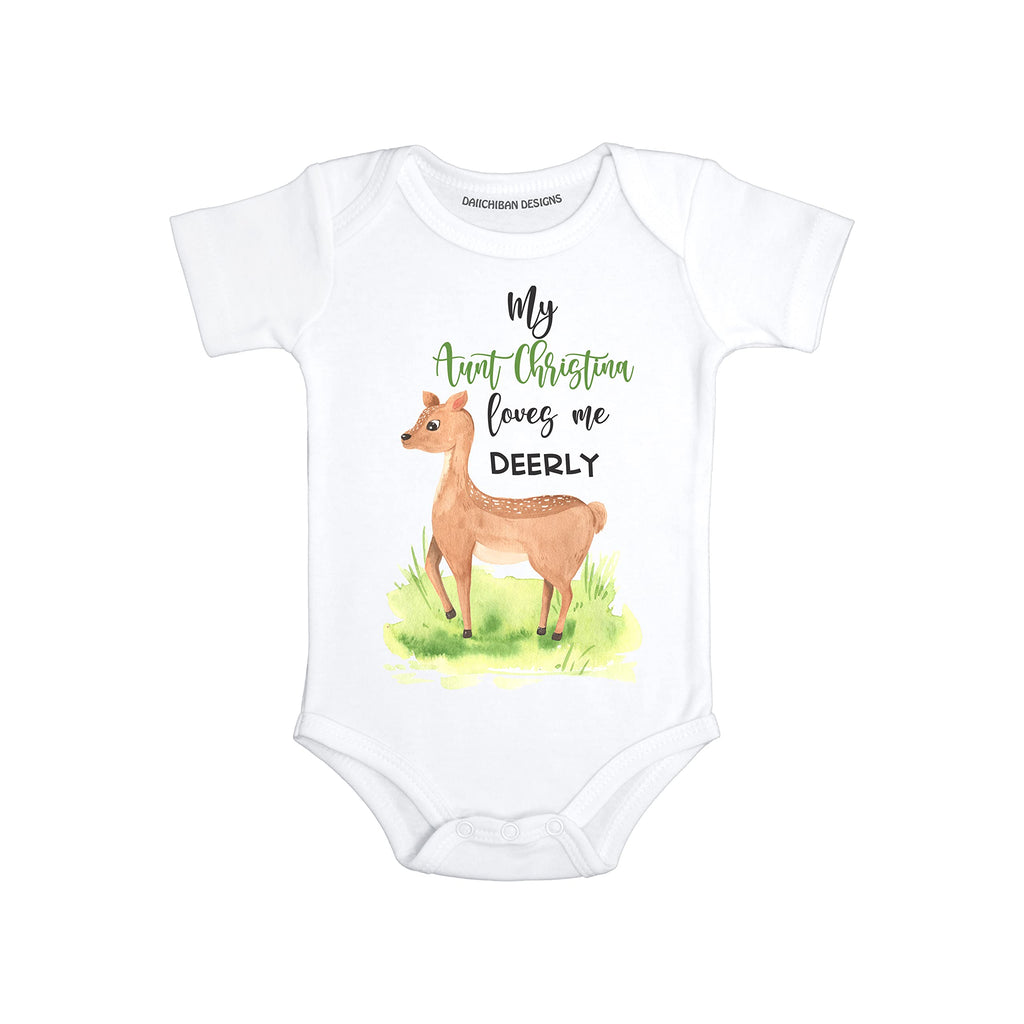 Daiichiban Designs Auntie baby clothes unisex Personalized baby gifts with name