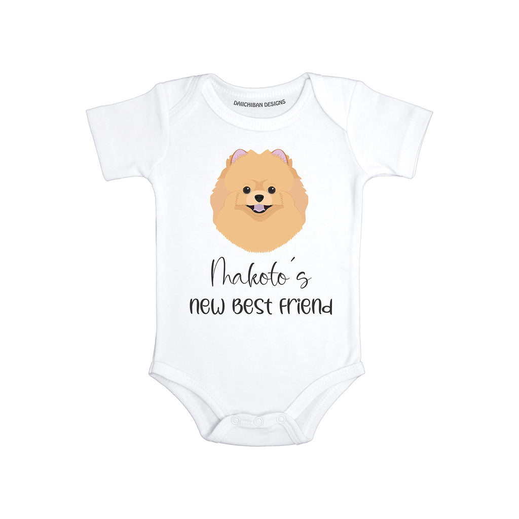 Custom Dog baby bodysuit Personalized Pomeranian baby clothes