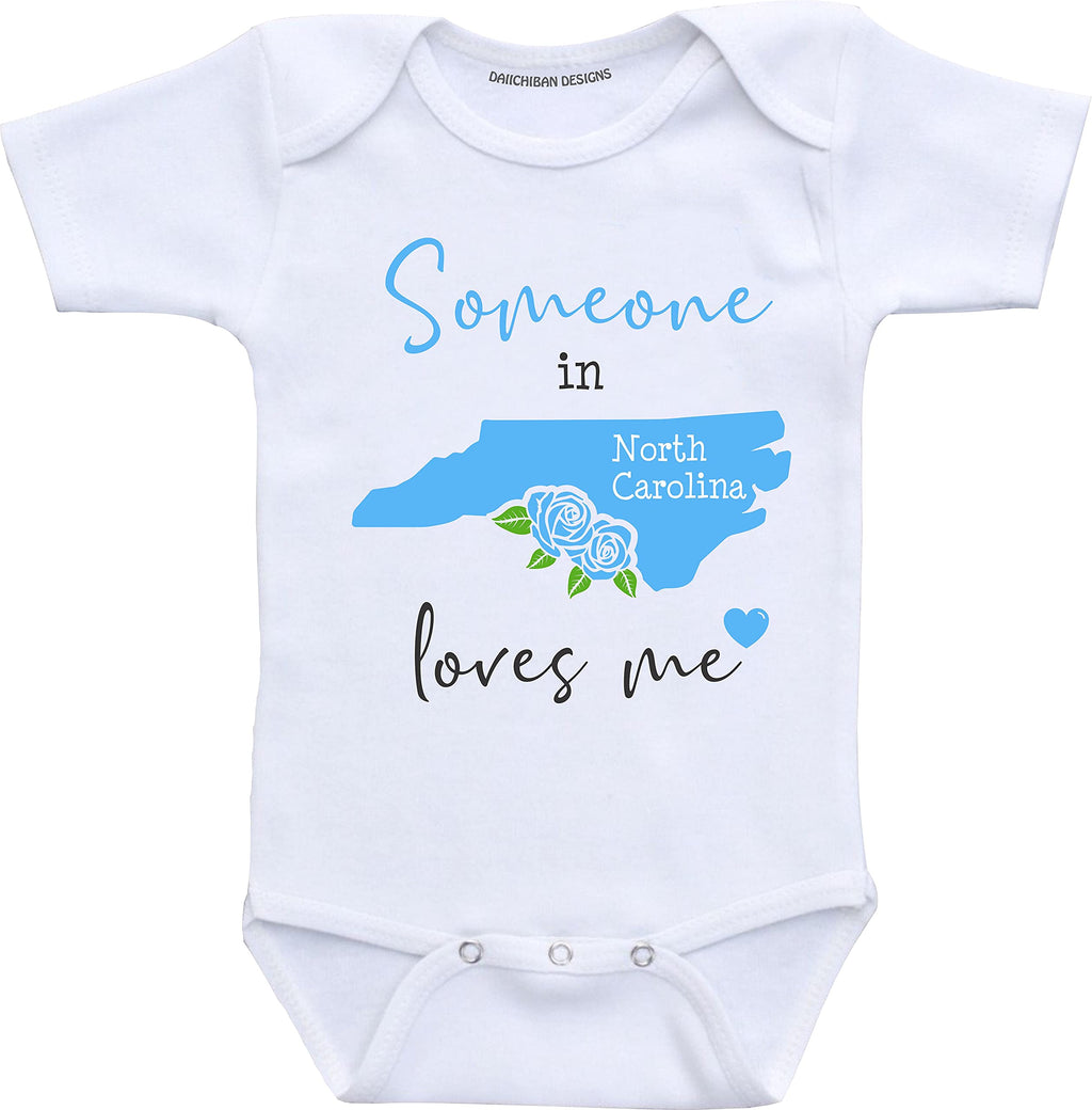 Daiichiban Designs Someone in North Carolina loves me Custom baby gifts
