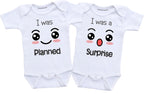 Daiichiban Designs Funny Twins baby gifts Matching boy and girl twin outfits