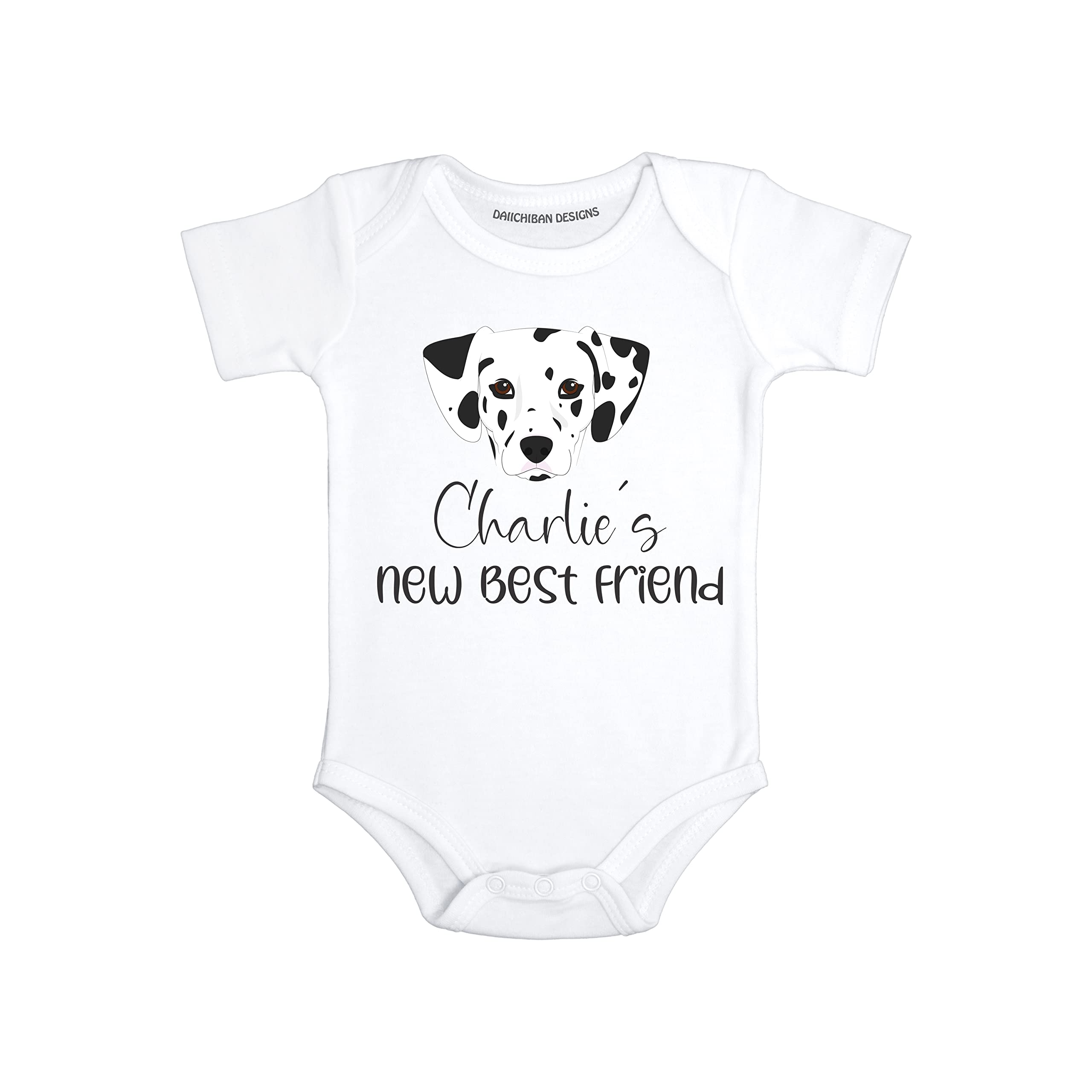 Personalized Dog baby gifts Dalmatian baby clothes