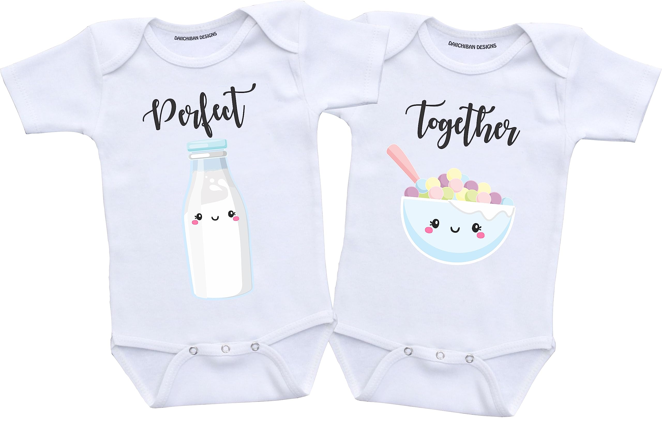 Funny Twins outfit boy and girl baby matching Perfect Together