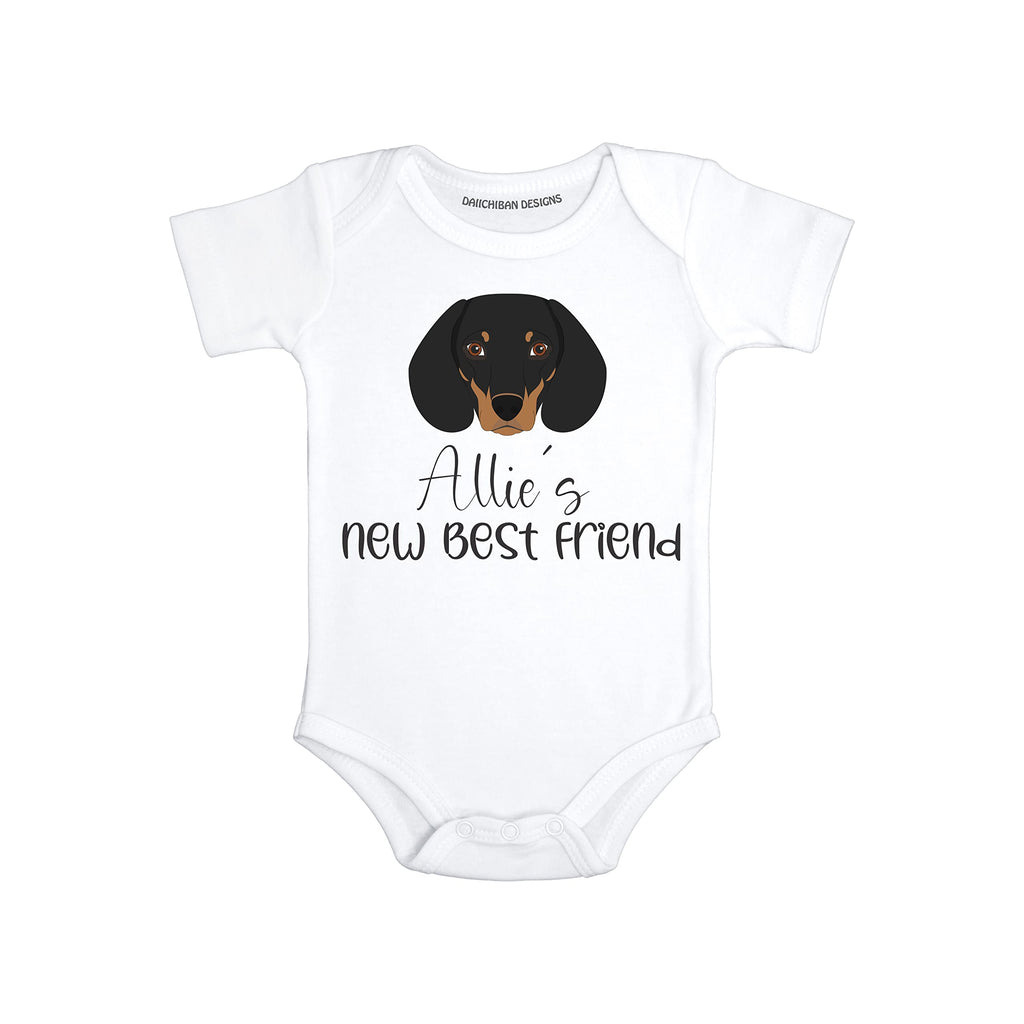 Personalized Dog baby clothes Dachshund baby gifts