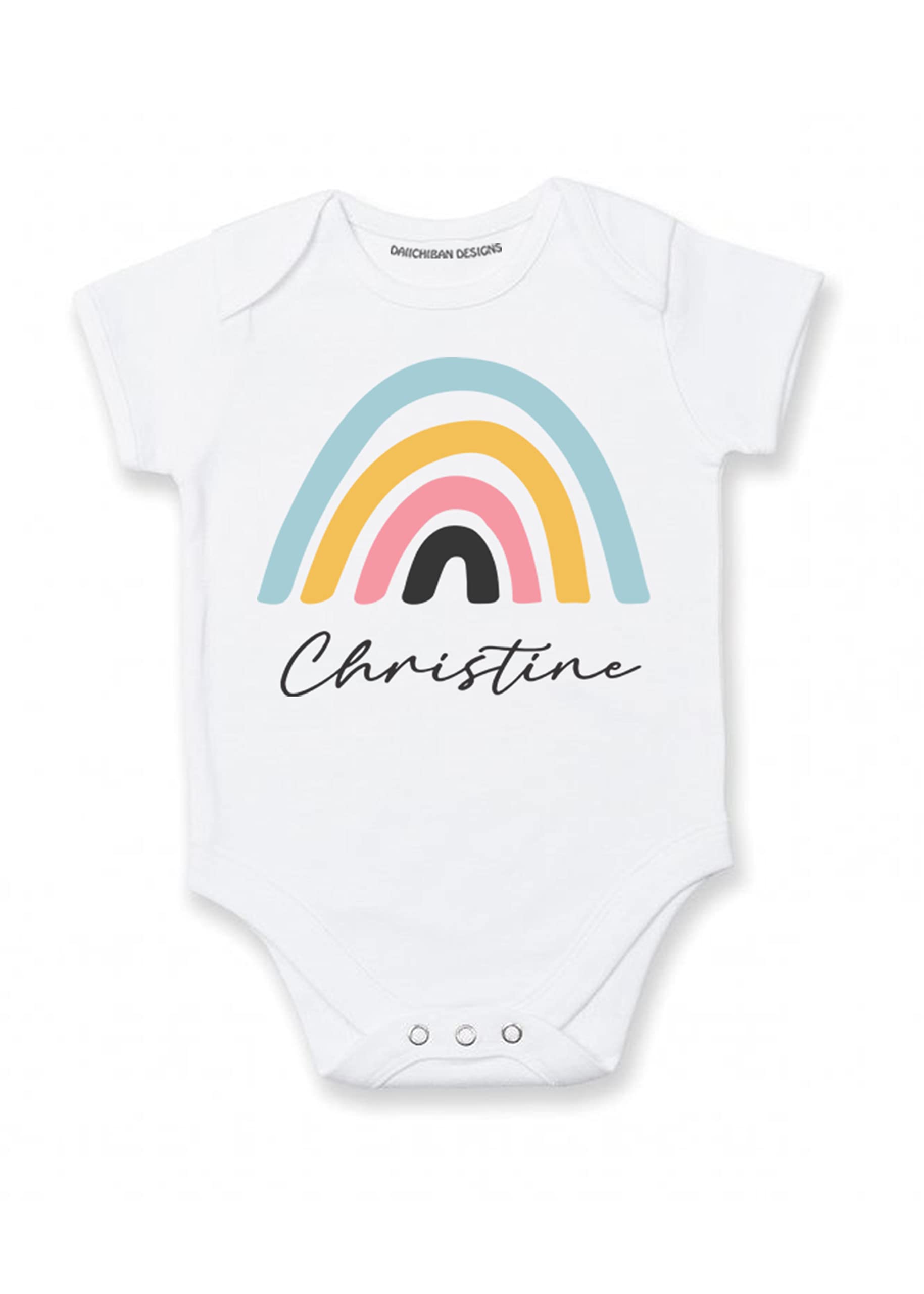 Personalized baby girl clothes with name Rainbow baby gifts for girl