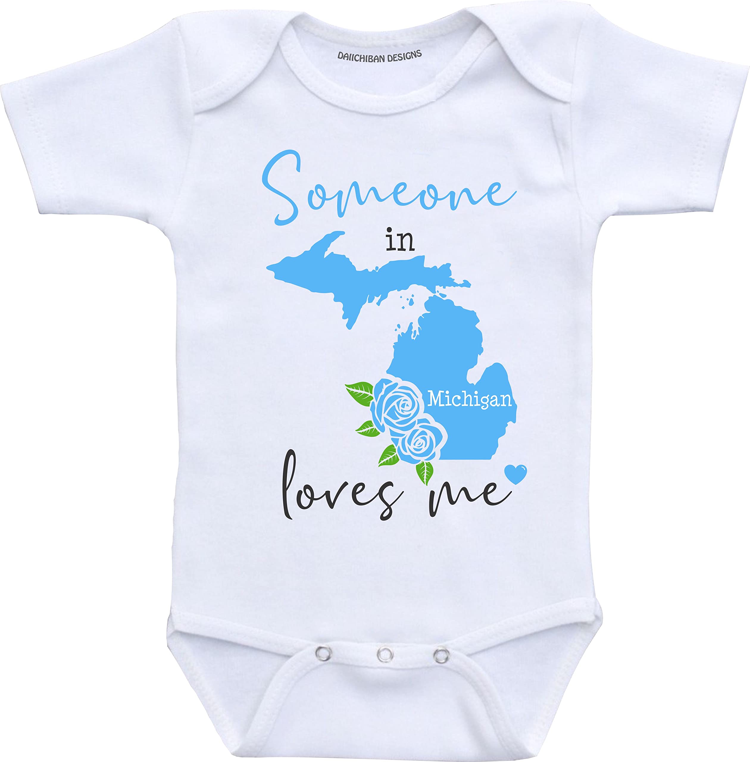 Daiichiban Designs Someone in Alabama loves me baby gifts customizable