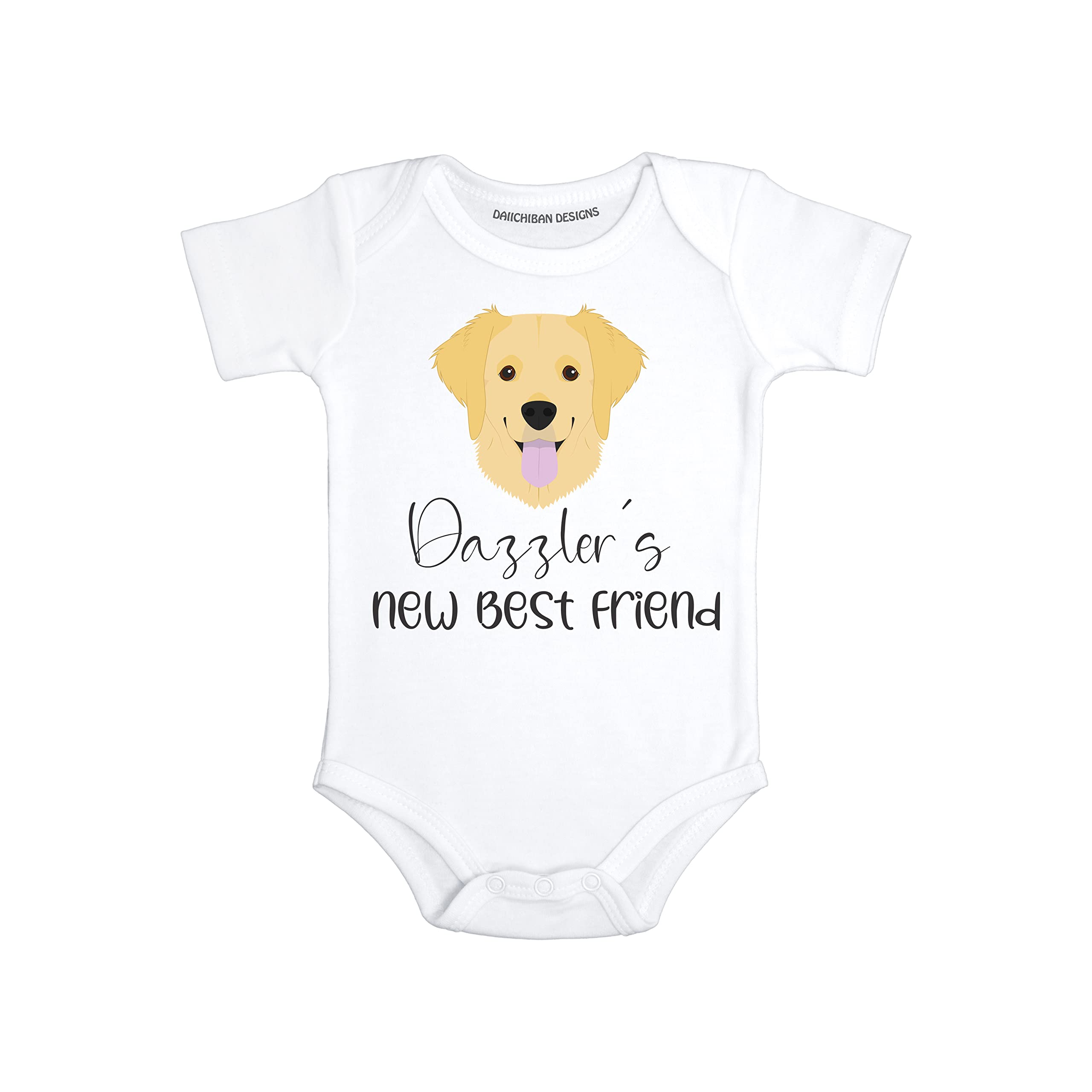 Personalized Dog baby clothes Golden Retriever baby gifts