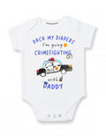 Daiichiban Designs My Daddy is a Police officer baby clothes boy