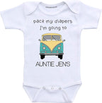 Daiichiban Designs Aunt baby clothes Custom baby gifts from Aunt