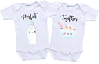 Funny Twins outfit boy and girl baby matching Perfect Together