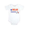 Daiichiban Designs EMT Baby Bodysuit – “Relax My Daddy is an EMT” – Paramedic Dad baby clothes