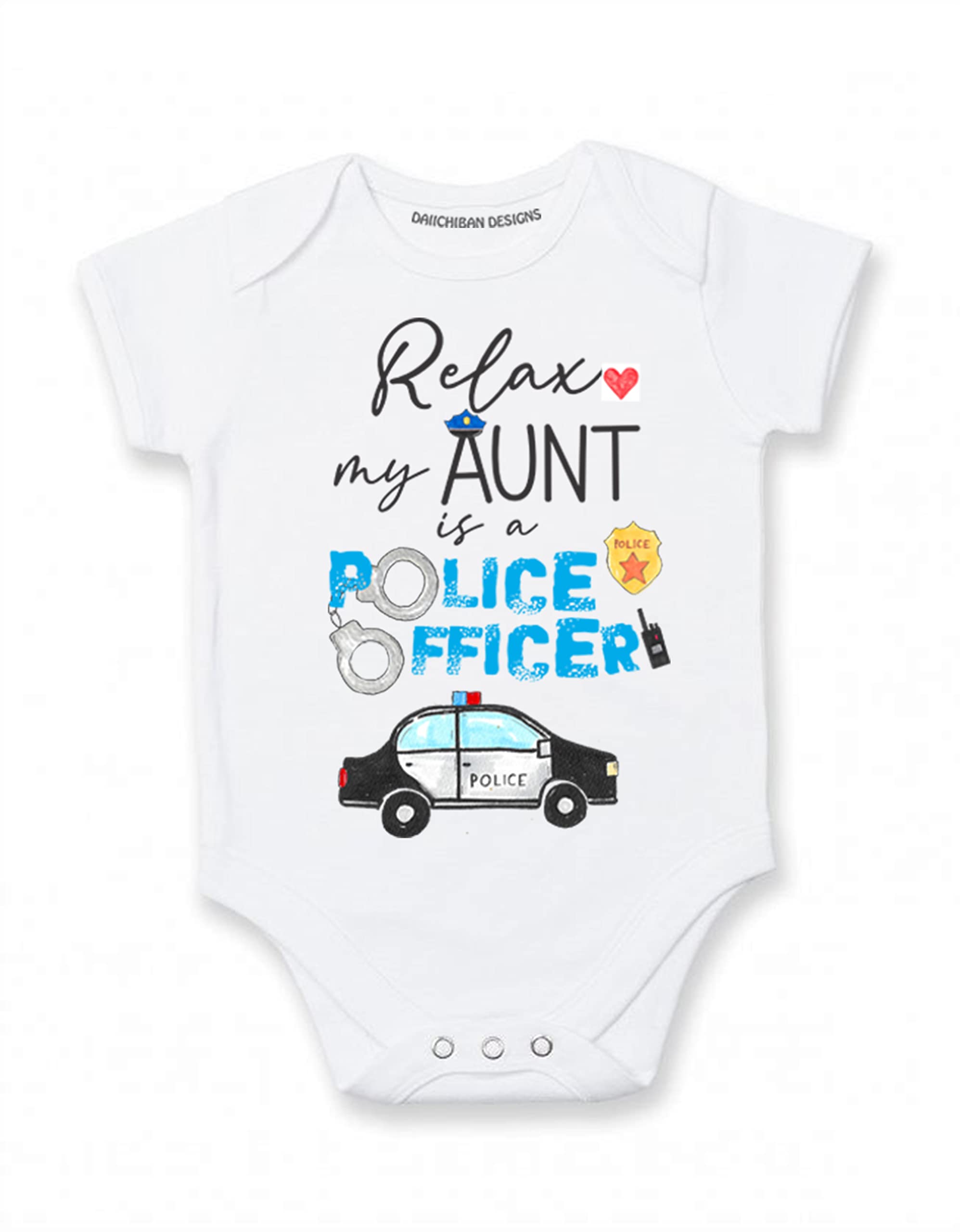 My Aunt is a police officer baby clothes Auntie police baby gifts
