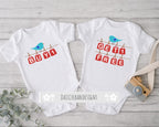 Daiichiban Designs Twin Baby Boy Bodysuit Set – “Buy One, Get One Free” – Funny Matching Infant Outfits for Boys