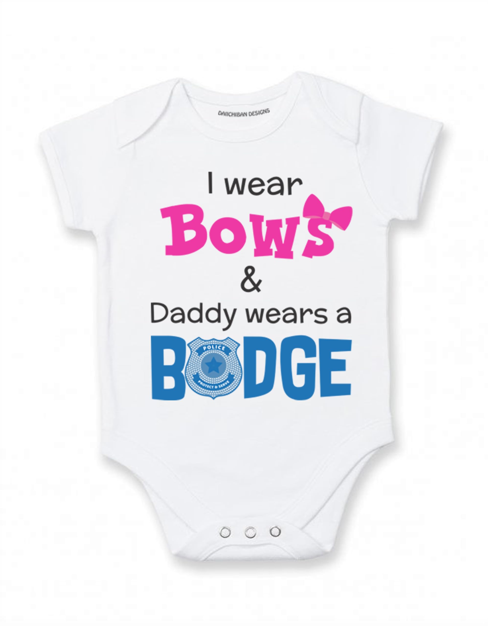 Daddy police baby girl outfit Police officer baby clothes