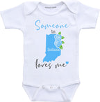 Daiichiban Designs Someone in Delaware loves me baby clothes infant creeper State customized gifts for babies
