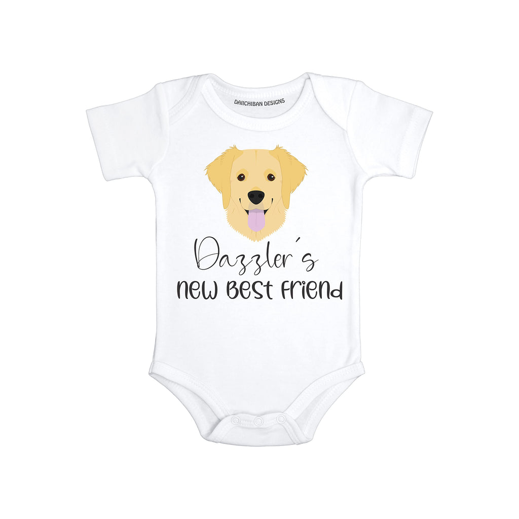 Personalized Dog baby clothes Golden Retriever baby gifts