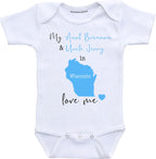 Daiichiban Designs Aunt and Uncle baby gifts Customizable Montana baby clothes