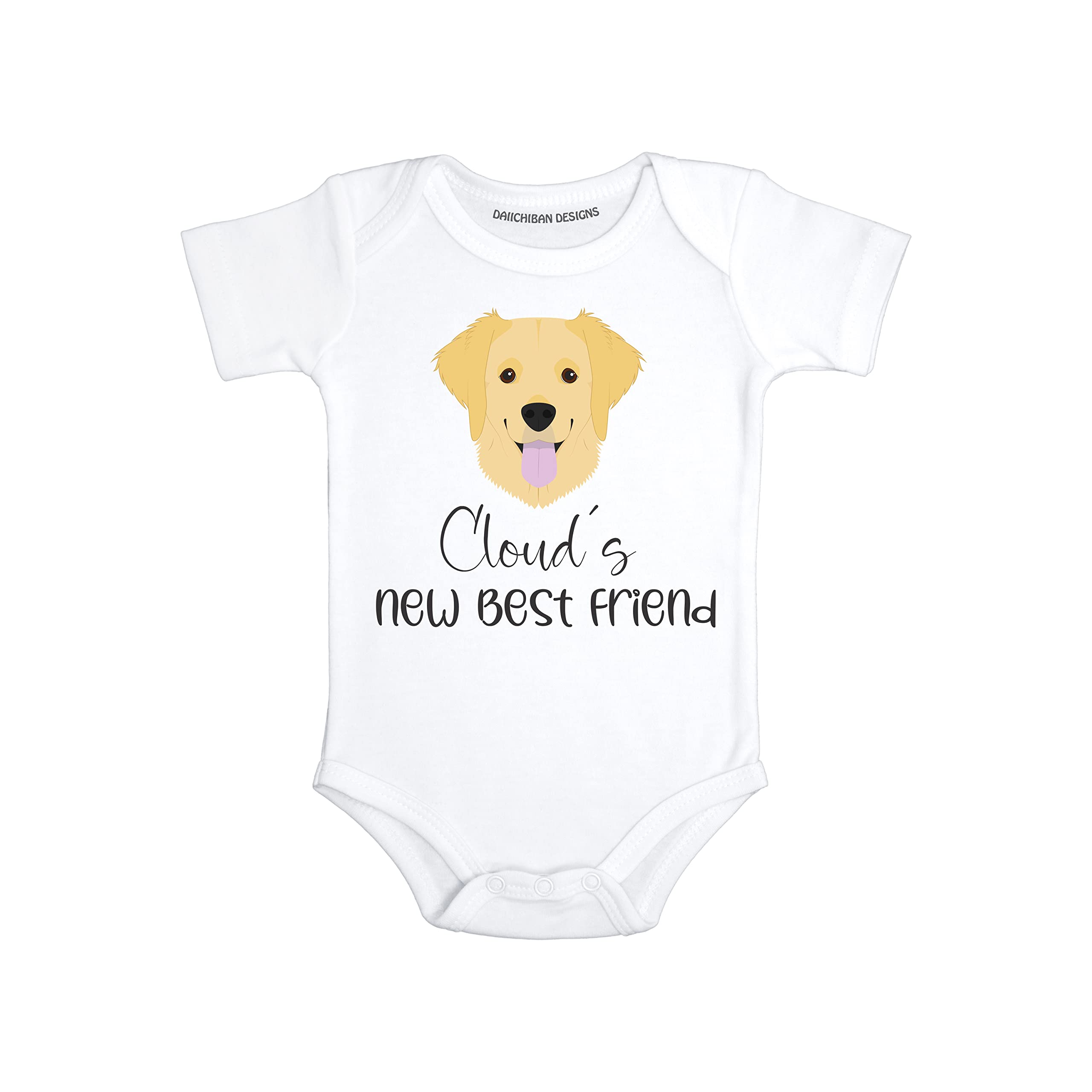 Personalized Dog baby clothes Golden Retriever baby gifts