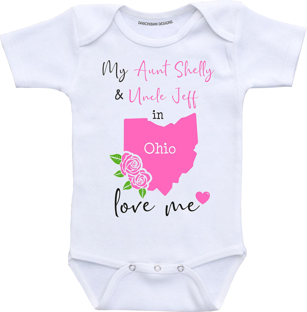 Daiichiban Designs Custom Aunt and Uncle baby gifts North Carolina baby clothes