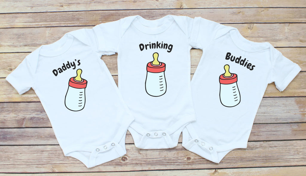 Daiichiban Designs Triplets baby gifts infant bodysuits