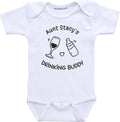 Custom Auntie's Drinking Buddy Funny Aunt Baby Clothes Infant Bodysuit
