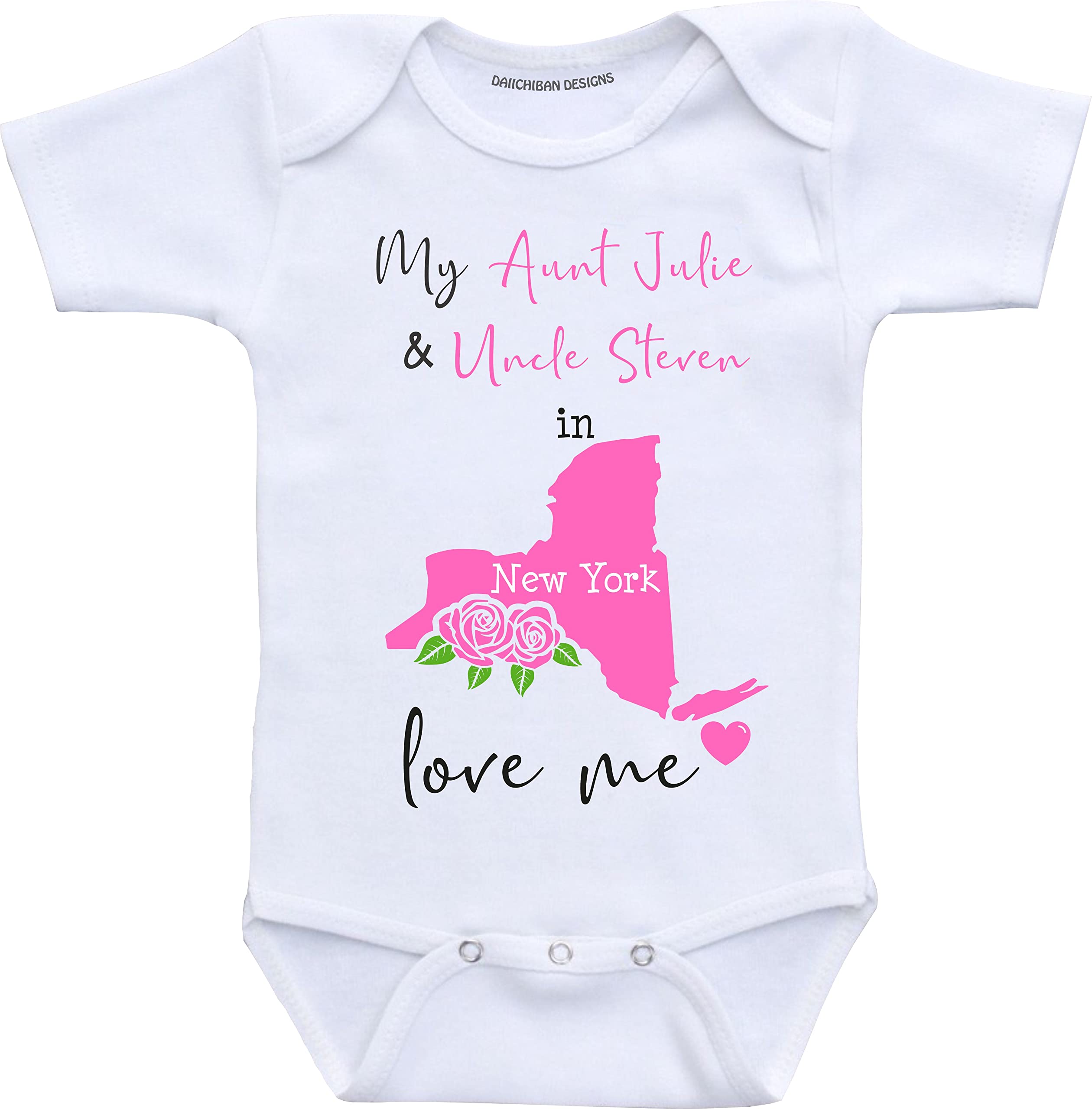 Daiichiban Designs Custom Aunt and Uncle baby gifts New York baby clothes