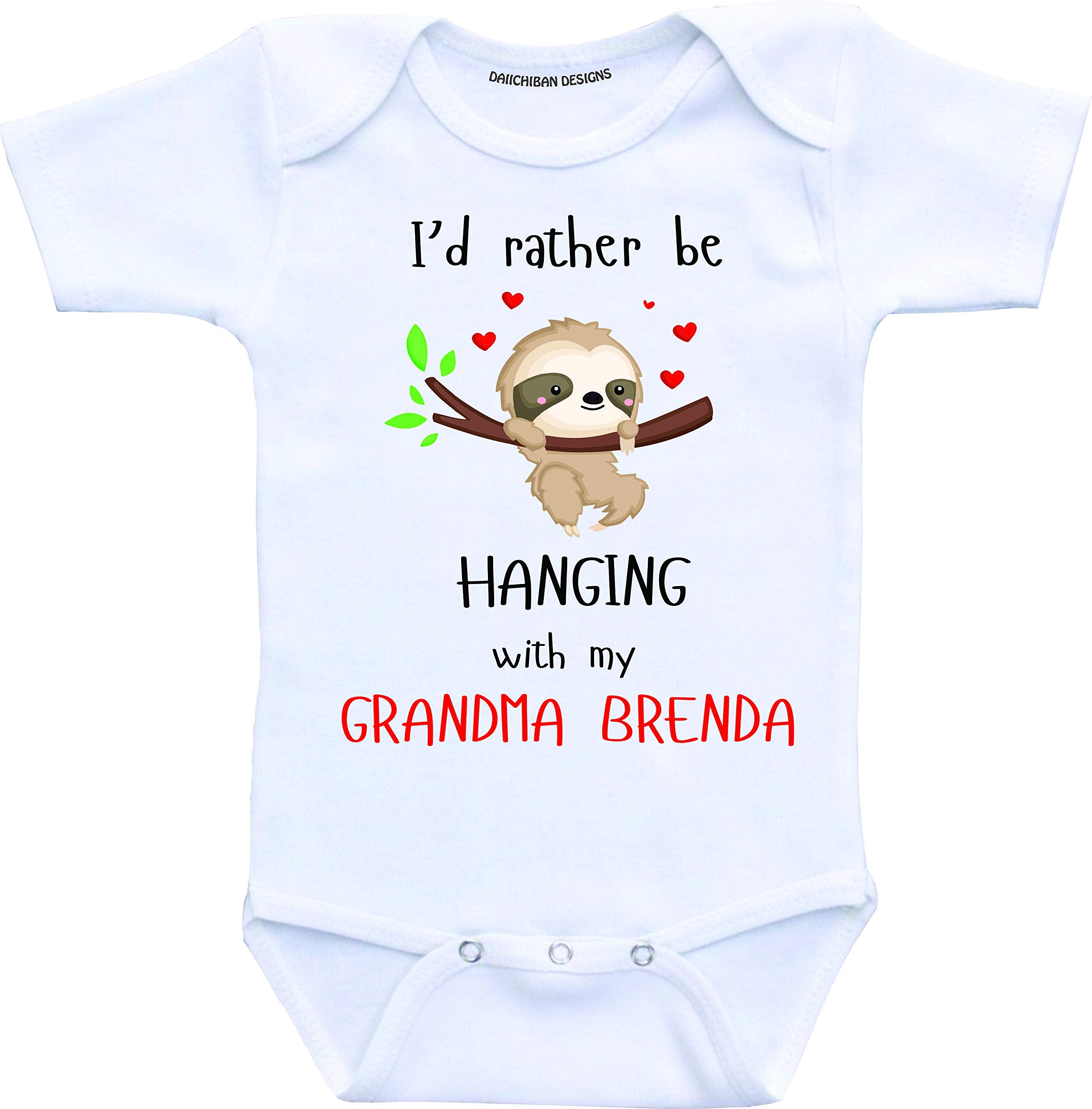 Daiichiban Designs Custom grandma baby clothes grandson gifts granddaughter shirts