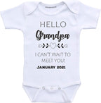 Daiichiban Designs Custom pregnancy reveal Grandpa baby announcement gifts infant bodysuit