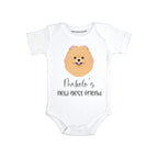 Custom Dog baby bodysuit Personalized Pomeranian baby clothes