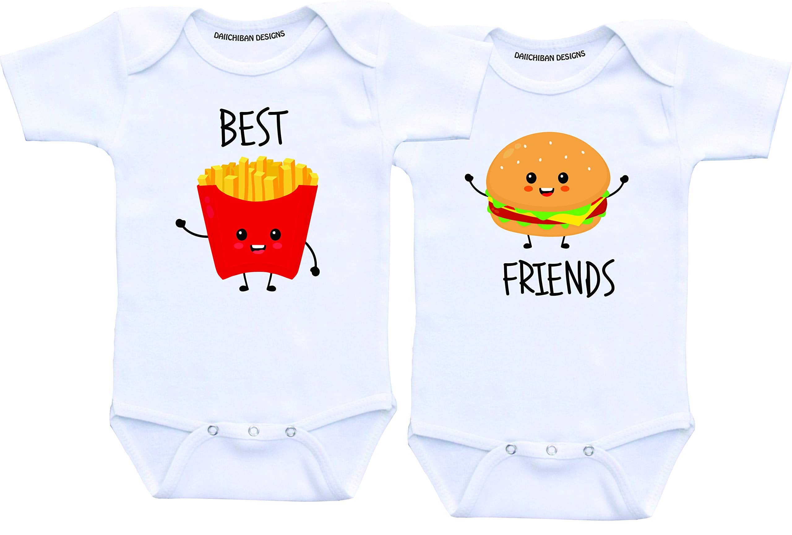Daiichiban Designs twin boy and girl baby outfits matching twins baby clothes