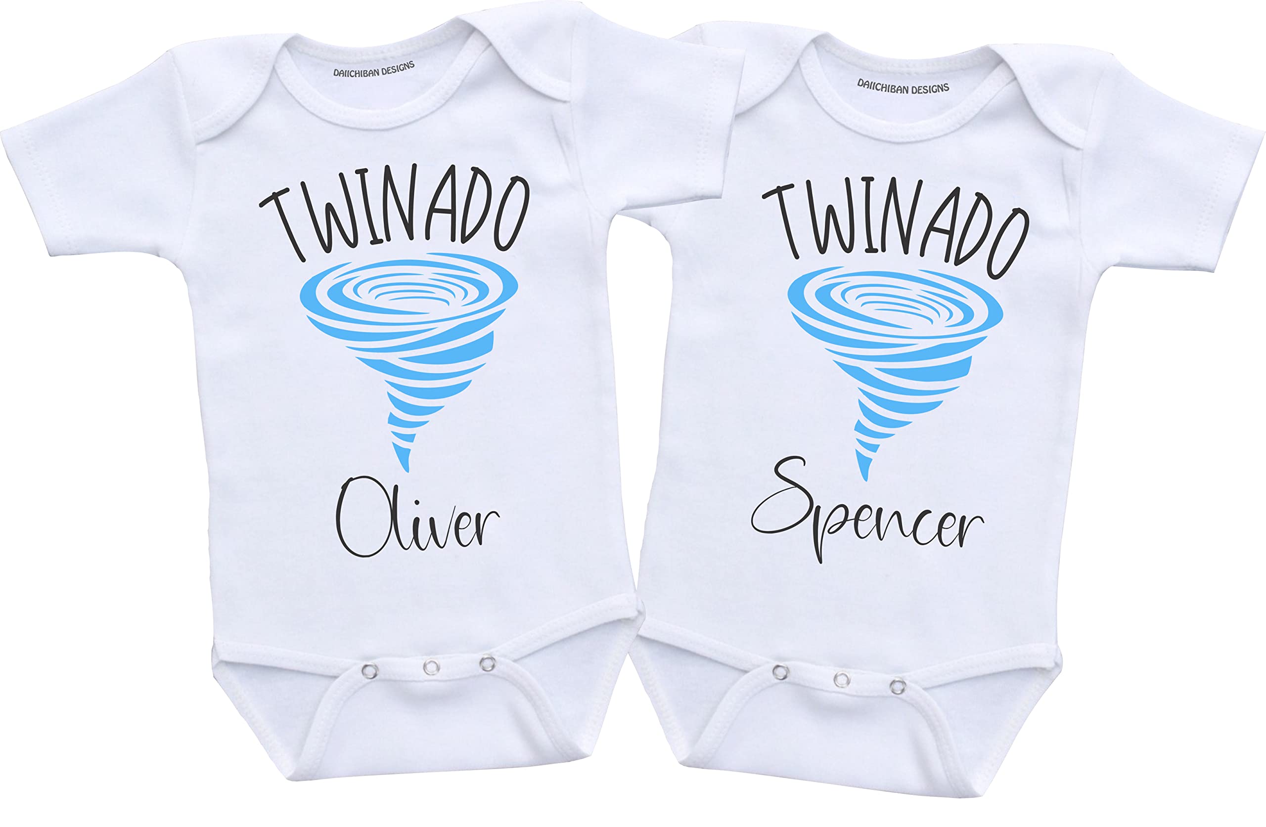 Funny Twins baby gifts for boys Personalized Twin baby boy clothes