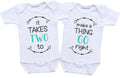 Daiichiban Designs Funny matching twin outfits
