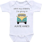 Daiichiban Designs Aunt baby clothes Custom baby gifts from Aunt