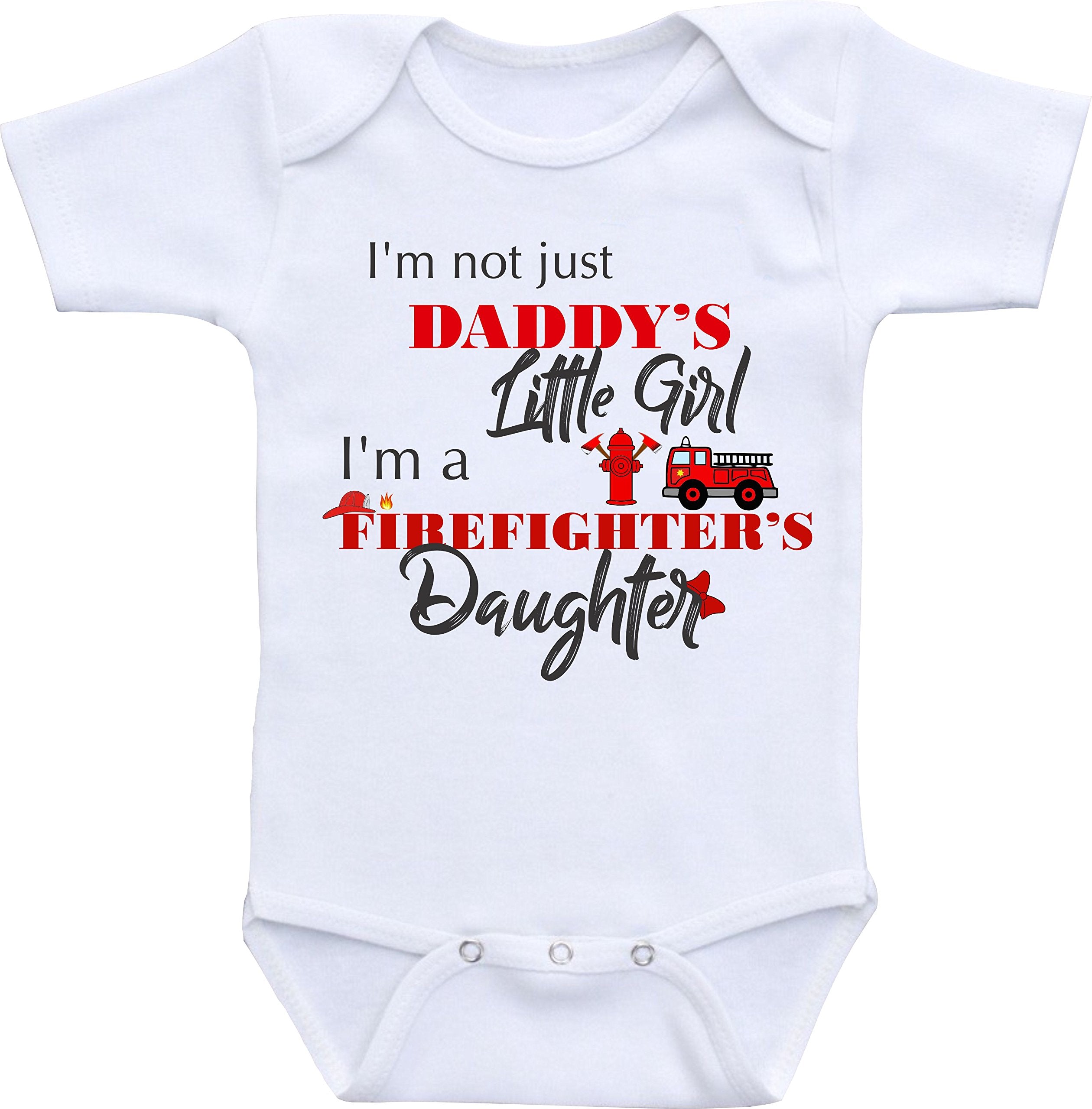 DAIICHIBANdesigns Firefighter baby clothes I'm not just Daddy's little girl I'm a Firefighter's daughter