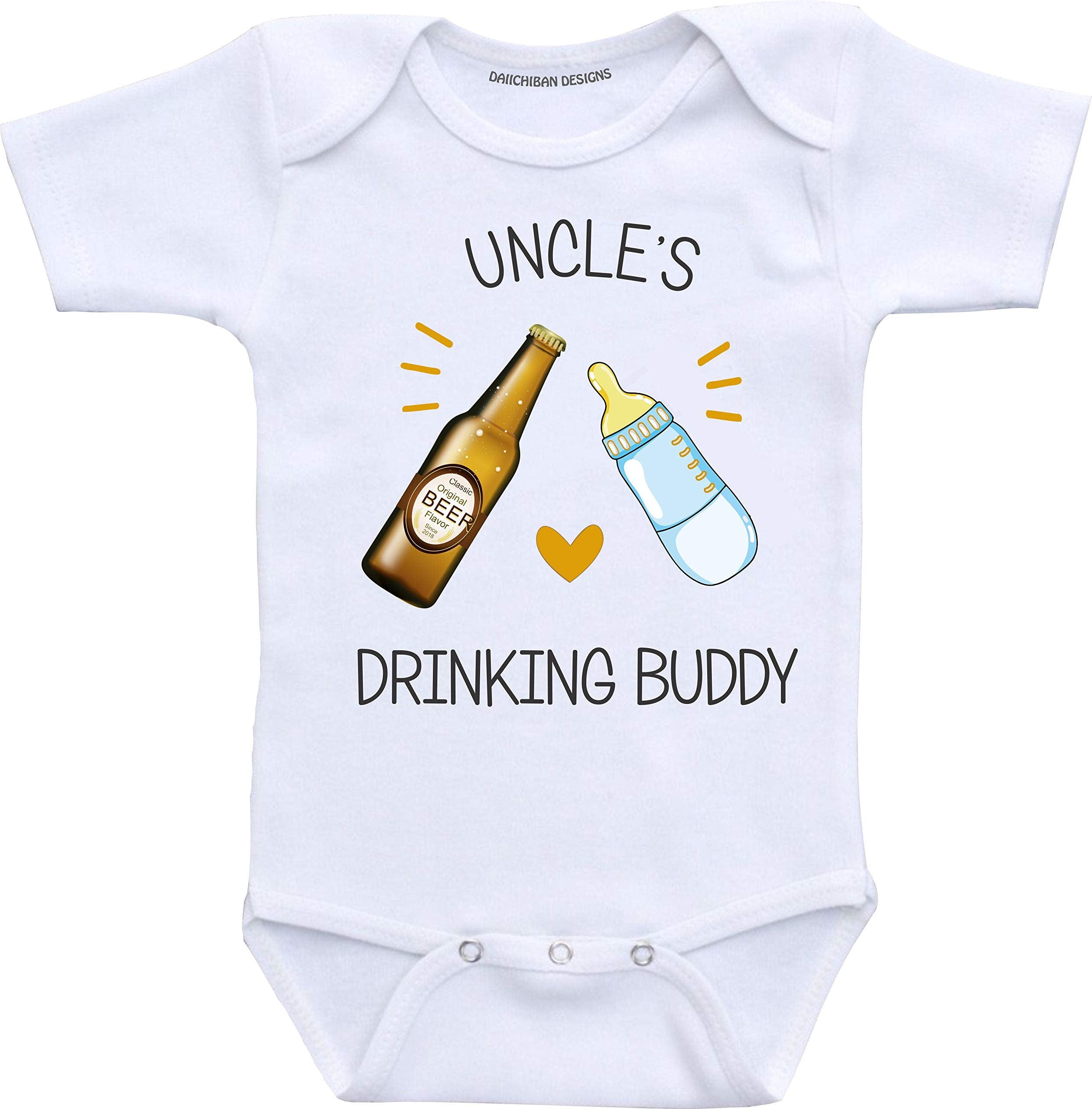 Uncle's Drinking Buddy Funny Infant Clothes
