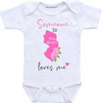 Daiichiban Designs Someone in Idaho loves me baby clothes infant creeper State customized gifts for babies