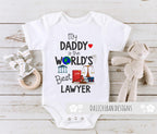 Daiichiban Designs Daddy is a Lawyer Baby Clothes Attorney Baby Gift Romper Bodysuit